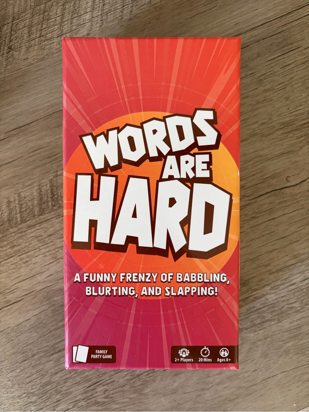 Words Are Hard Party Game - Orange and Red